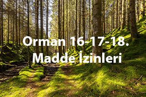 Orman 16-17-18. Madde İzinleri 11
